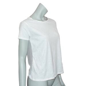 LAMARQUE Sheer crossover back Blouse Shirt White Medium